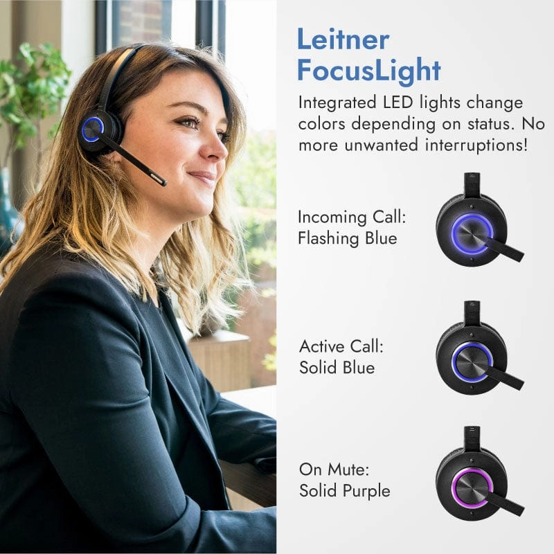 Leitner LH575 Premium Plus Over-the-Head Headset – Professional Bundle