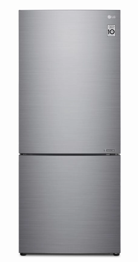 LG Platinum Silver 28" Counter Depth Bottom Freezer Refrigerator with Door Cooling and Flip-up Shelf (15 Cu.Ft) - LBNC15251V