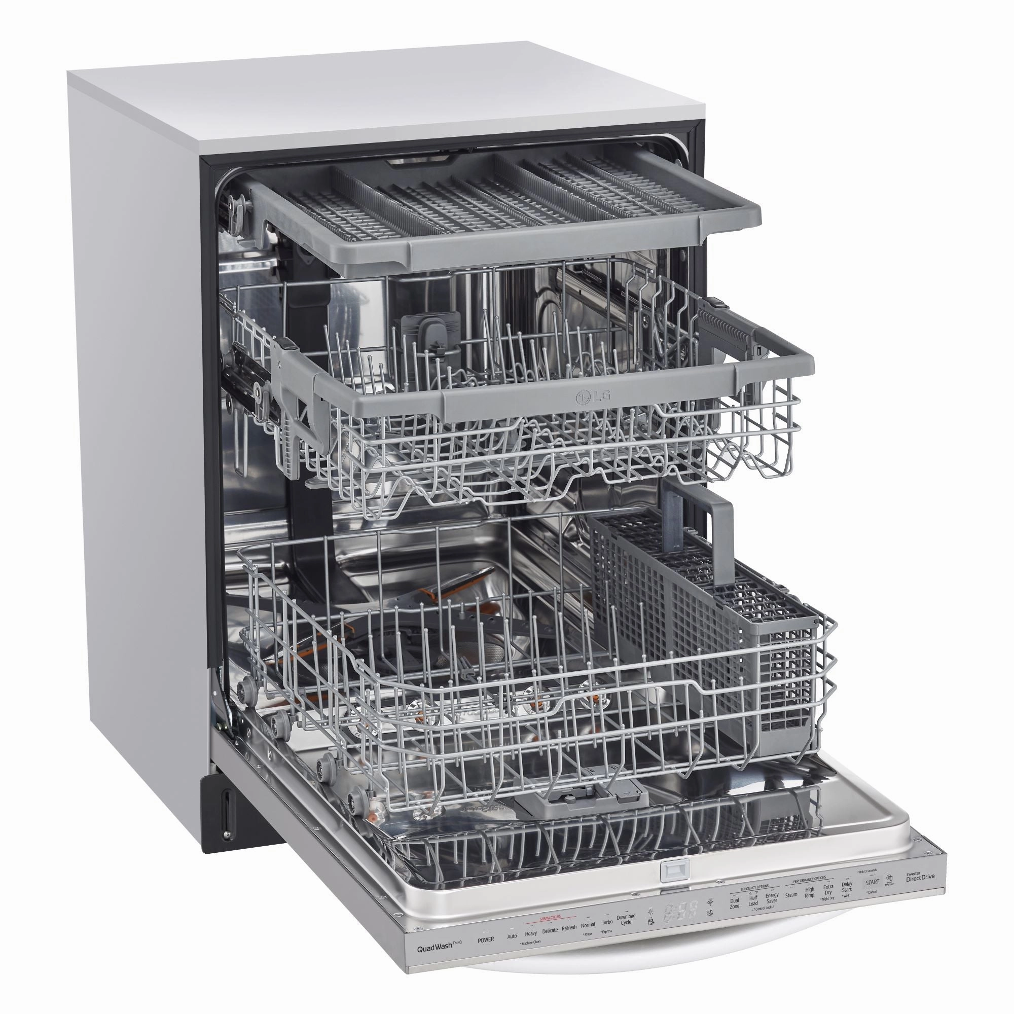 LG Smudge Resistant Stainless Steel Top Control Smart Dishwasher with TrueSteam®  - LDTS5552S
