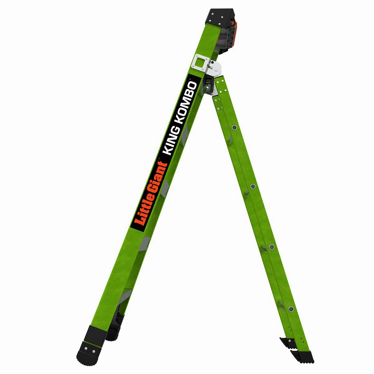 Little Giant 13906-303 - KING KOMBO, Professional, M6, 6’- CSA Grade Type IAA – 375 lb/170 kg Rated, Fiberglass, 3-in-1 Combination Ladder, Rotating Wall Pad, GRIP-N-GO Single-Hand Release Hinge