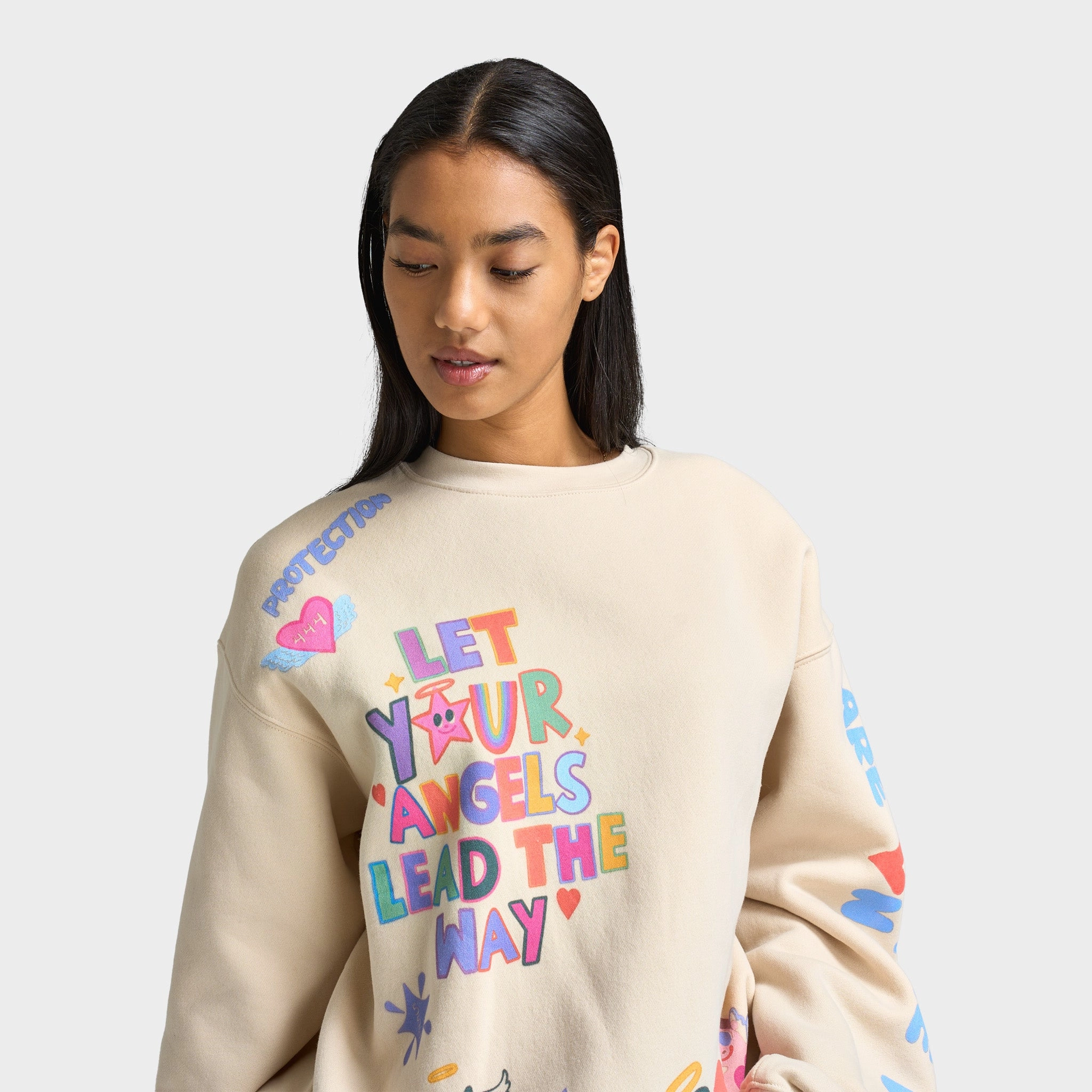 Mayfair Women's Angels All Around Us Crewneck / Cream