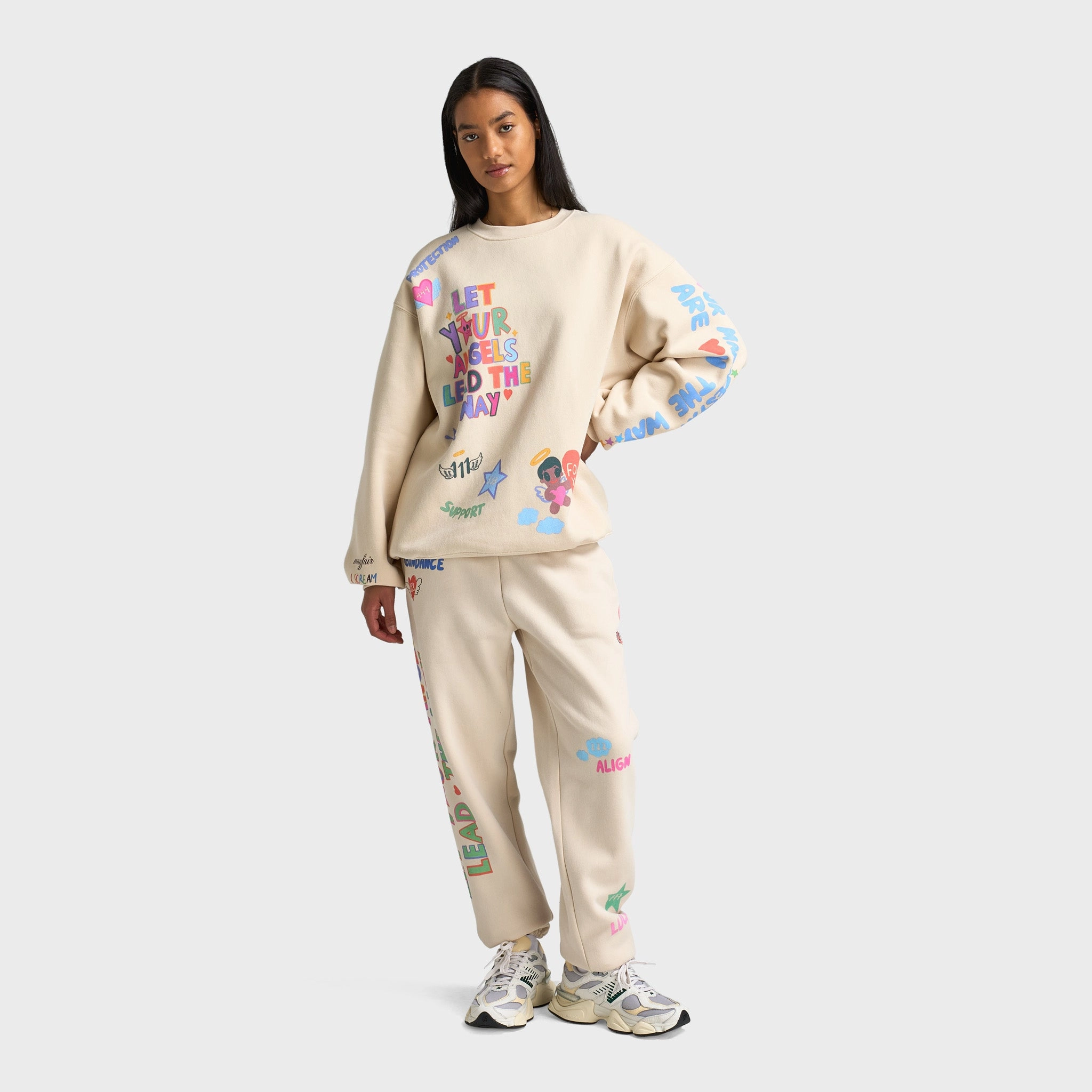 Mayfair Women's Angels All Around Us Crewneck / Cream