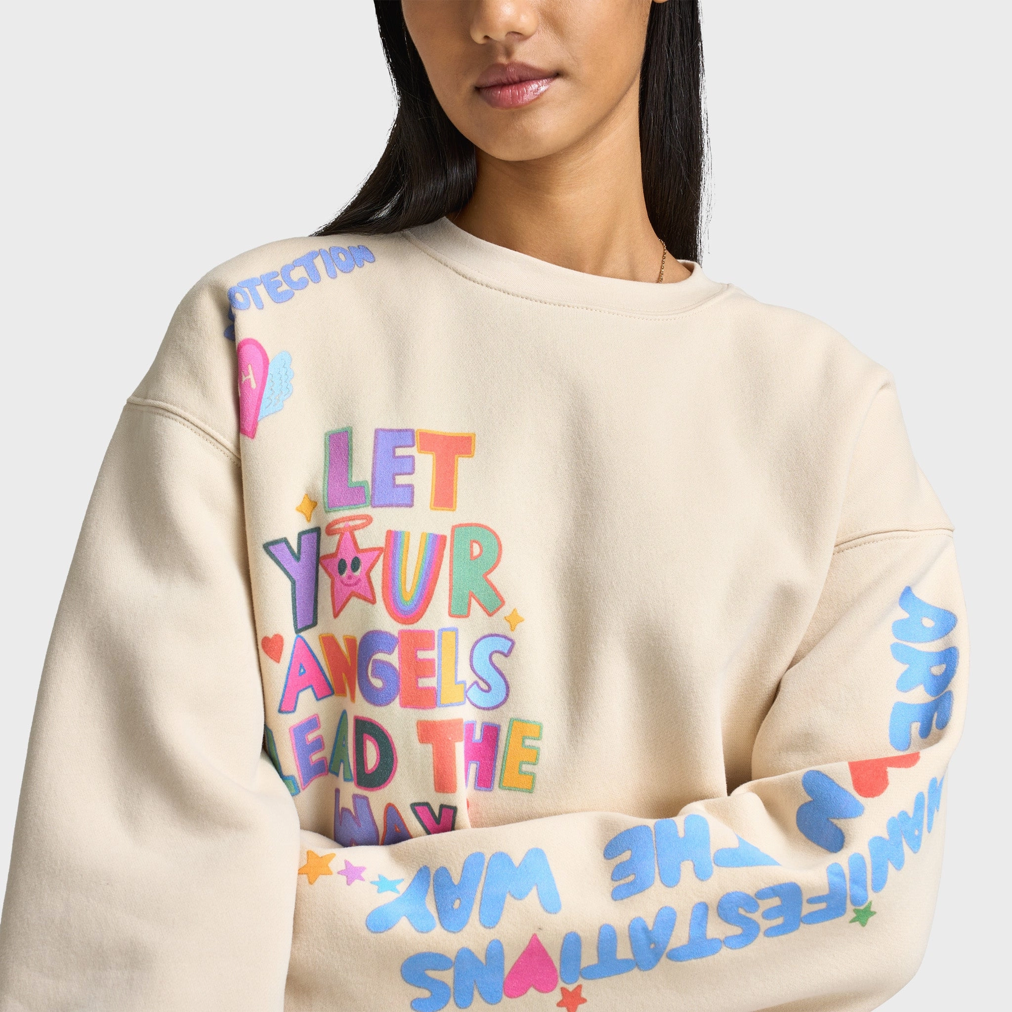 Mayfair Women's Angels All Around Us Crewneck / Cream