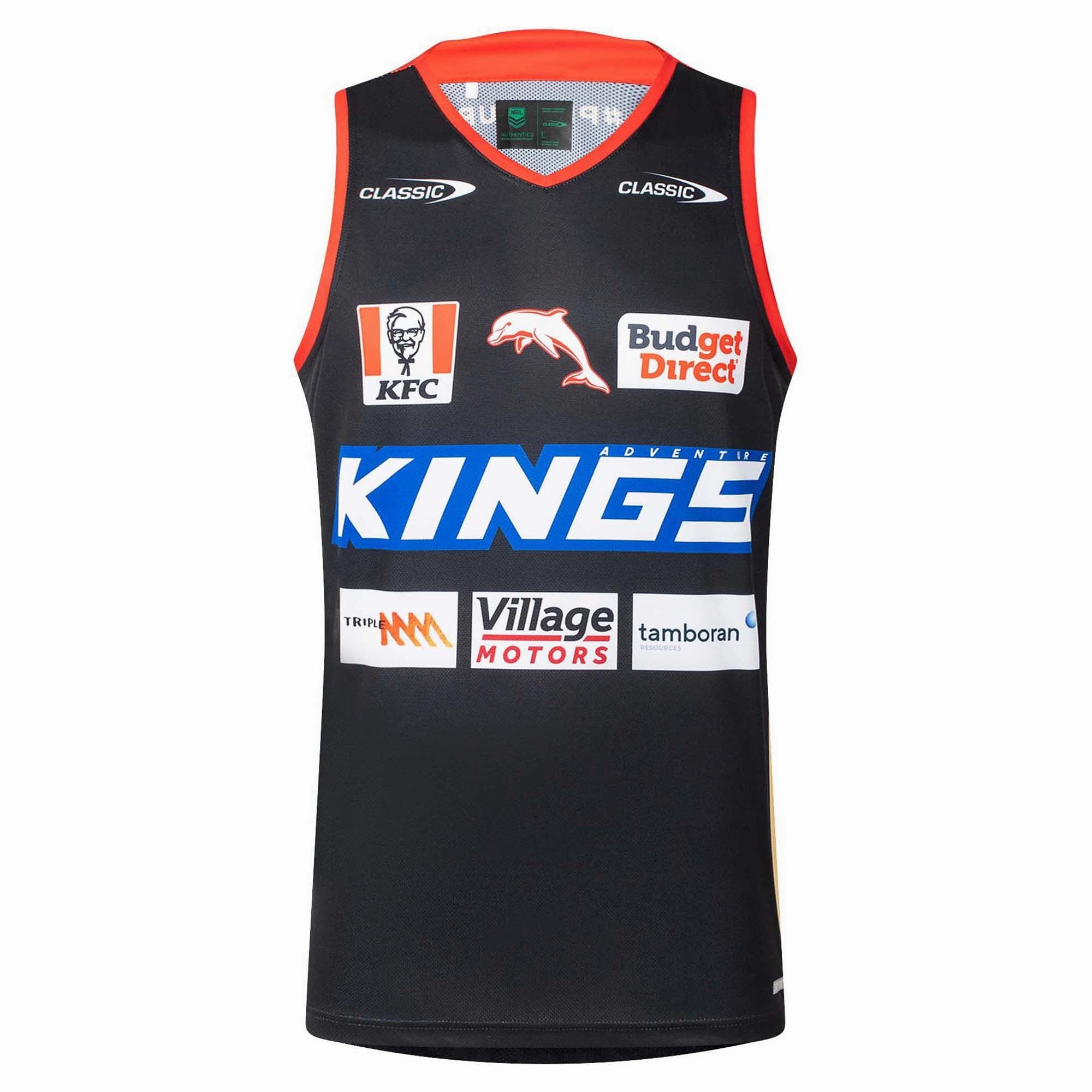 Men's NRL Redcliffe Dolphins 2025 Pro Training Singlet