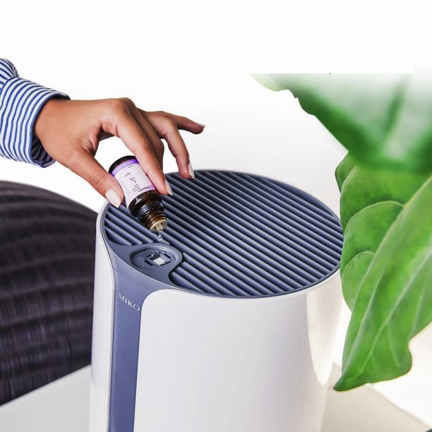 Miko c102 Home Air Purifier with Multiple Speeds Timer True HEPA Filter, Grey