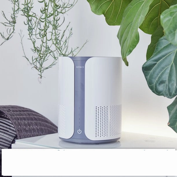 Miko c102 Home Air Purifier with Multiple Speeds Timer True HEPA Filter, Grey