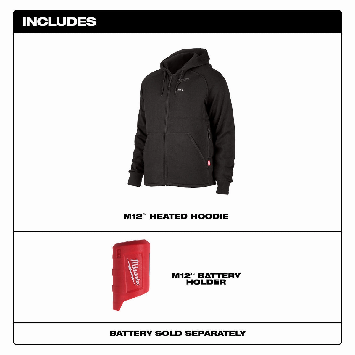 Milwaukee 306G-20M - M12™ Heated Hoodie Gray Medium