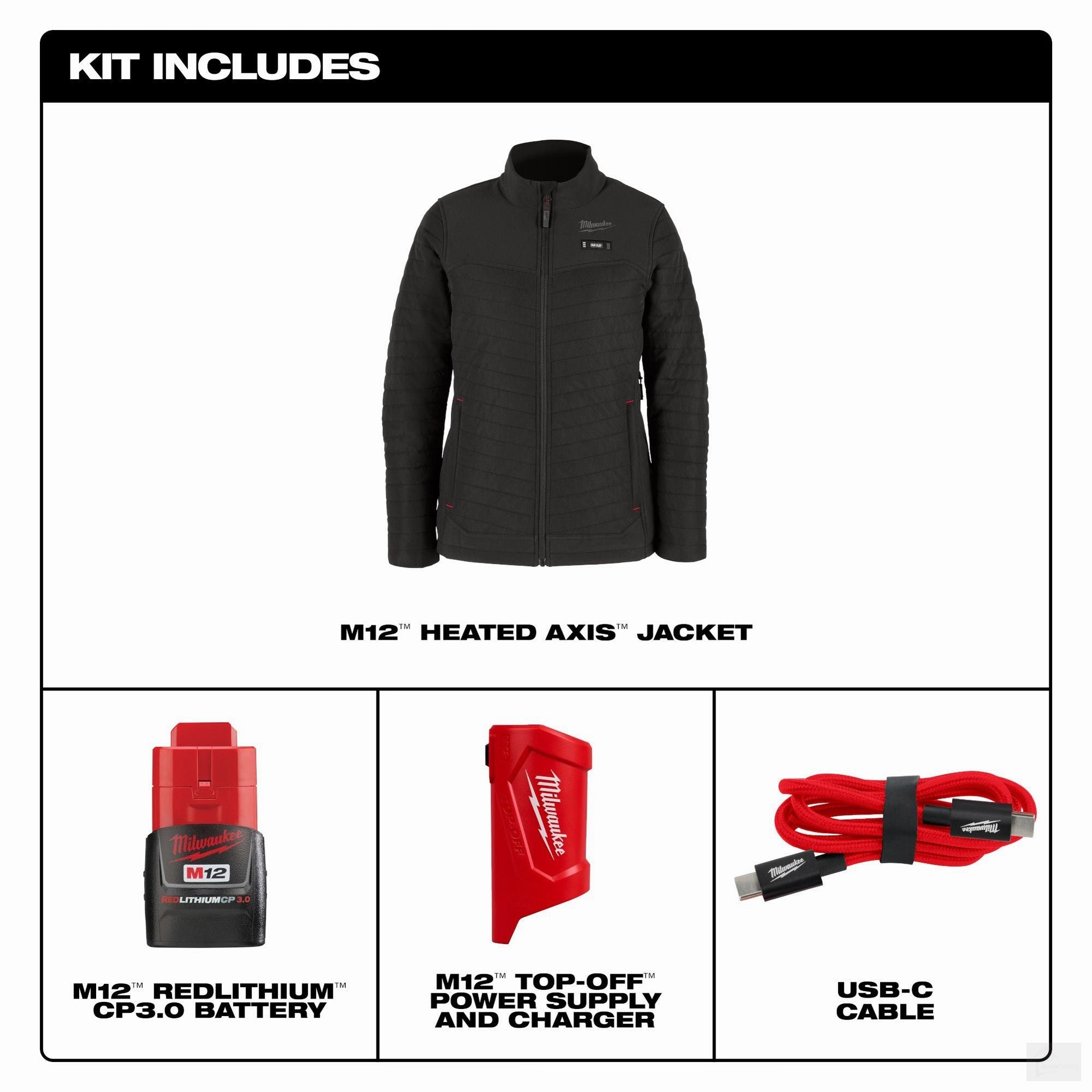 Milwaukee M12 Women's Heated AXIS Jacket Kit (F102B-21)