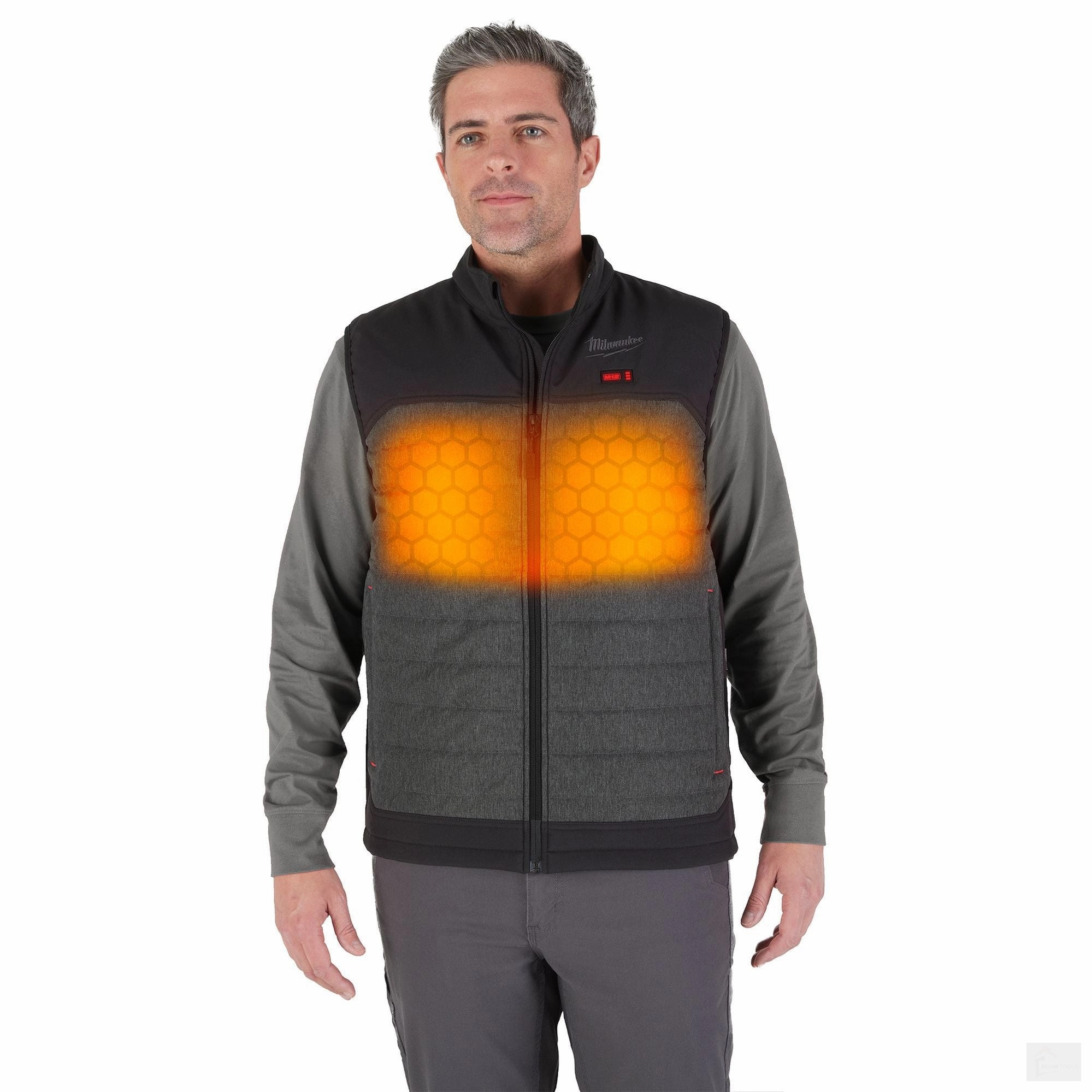 Milwaukee Men's M12 AXIS Gray Heated Vest Kit (M300G-21)