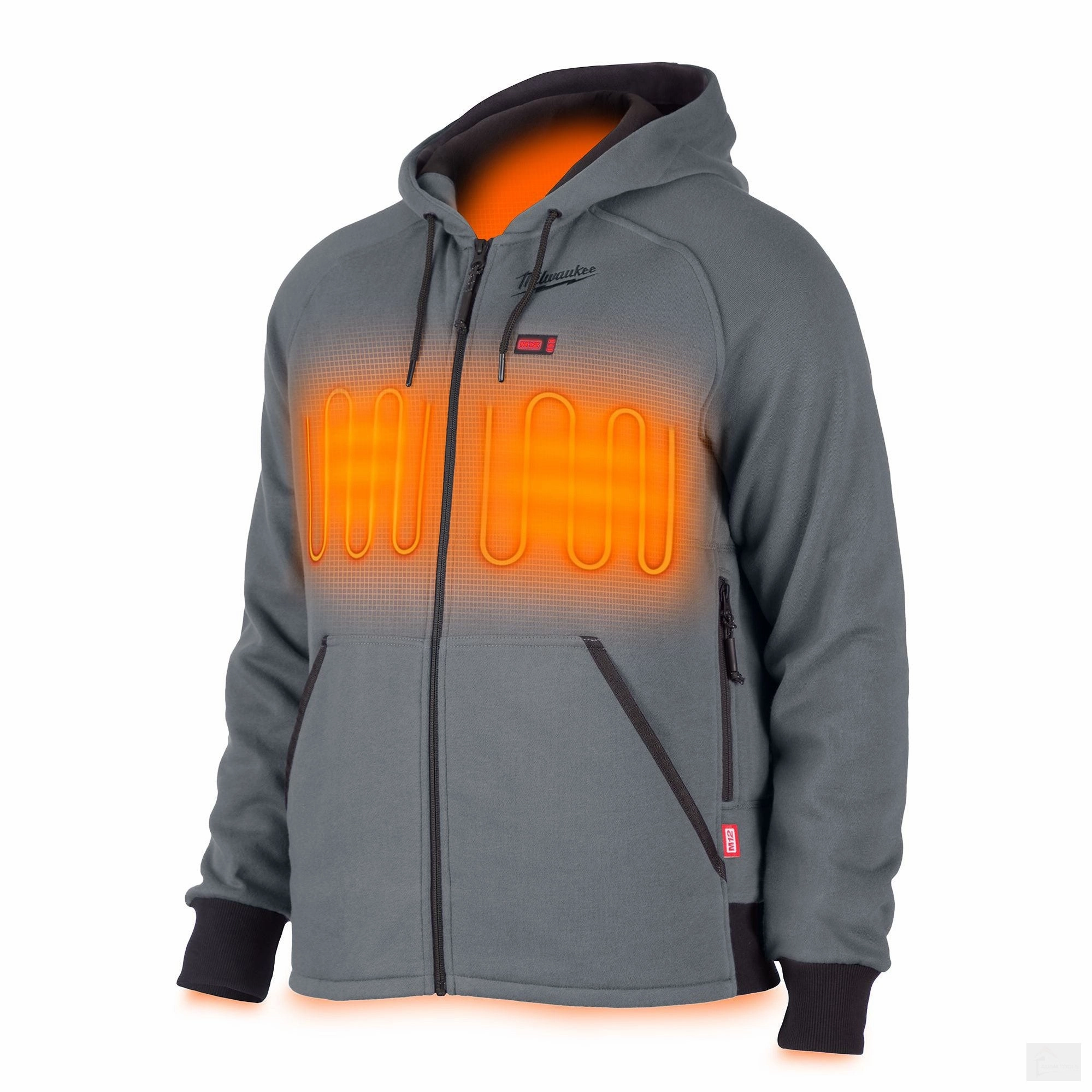 Milwaukee Men's M12 Cordless Gray Heated Jacket Hoodie (Jacket Only) {306G-20}
