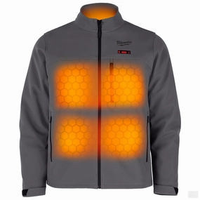Milwaukee Men's M12 Lithium-Ion Cordless TOUGHSHELL Gray Heated Jacket (Jacket and Charger/Power Source Only) {M100G-20}