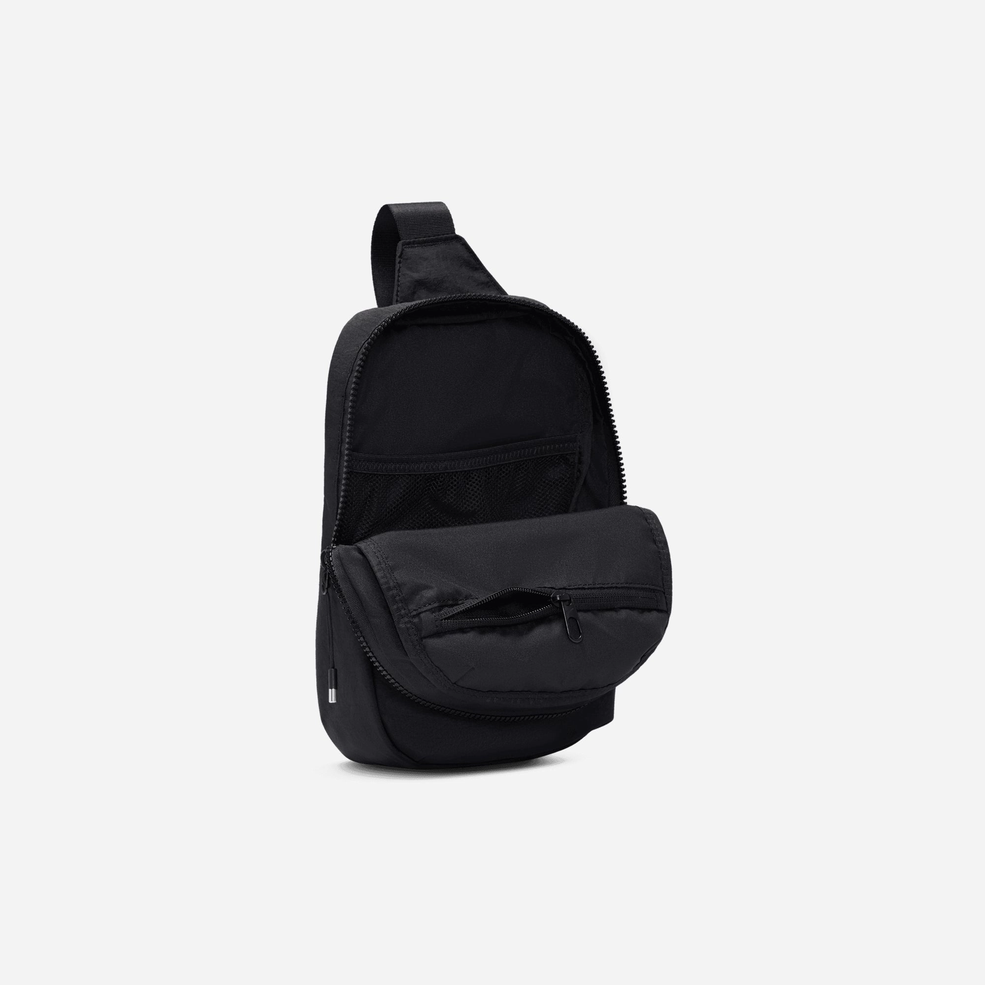 NIKE | AURA CROSSBODY BAG (5L) { BLACK/BLACK/MATTE SILVER
