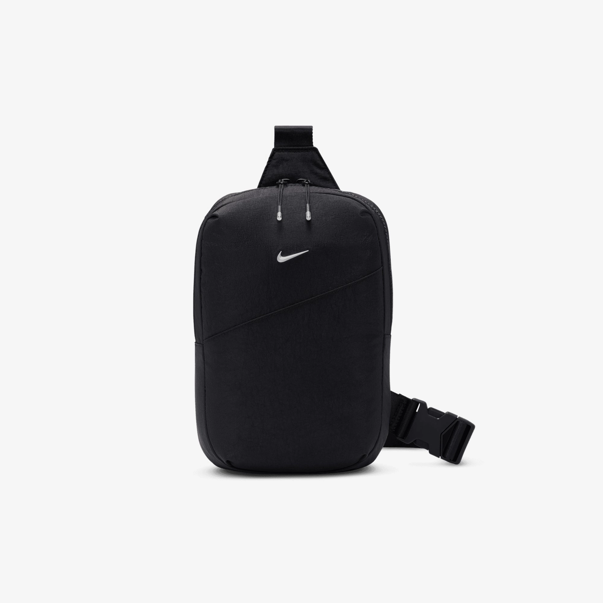 NIKE | AURA CROSSBODY BAG (5L) { BLACK/BLACK/MATTE SILVER