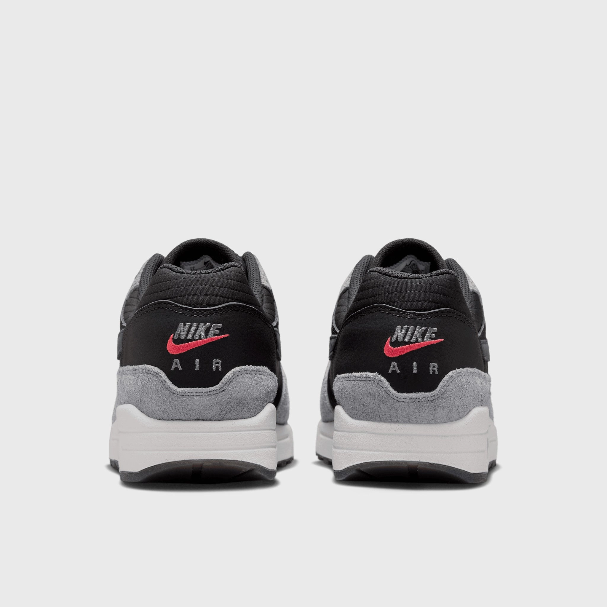Nike Air Max 1 Premium Dark Smoke Grey / Dark Smoke Grey - Flash Crimson