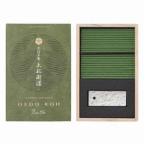 Nippon Kodo - Tamamatsu Kaido Tokyo Incense Sticks Oedo Koh with Incense Stand Aromatherapy Pine Tree (60 Sticks)
