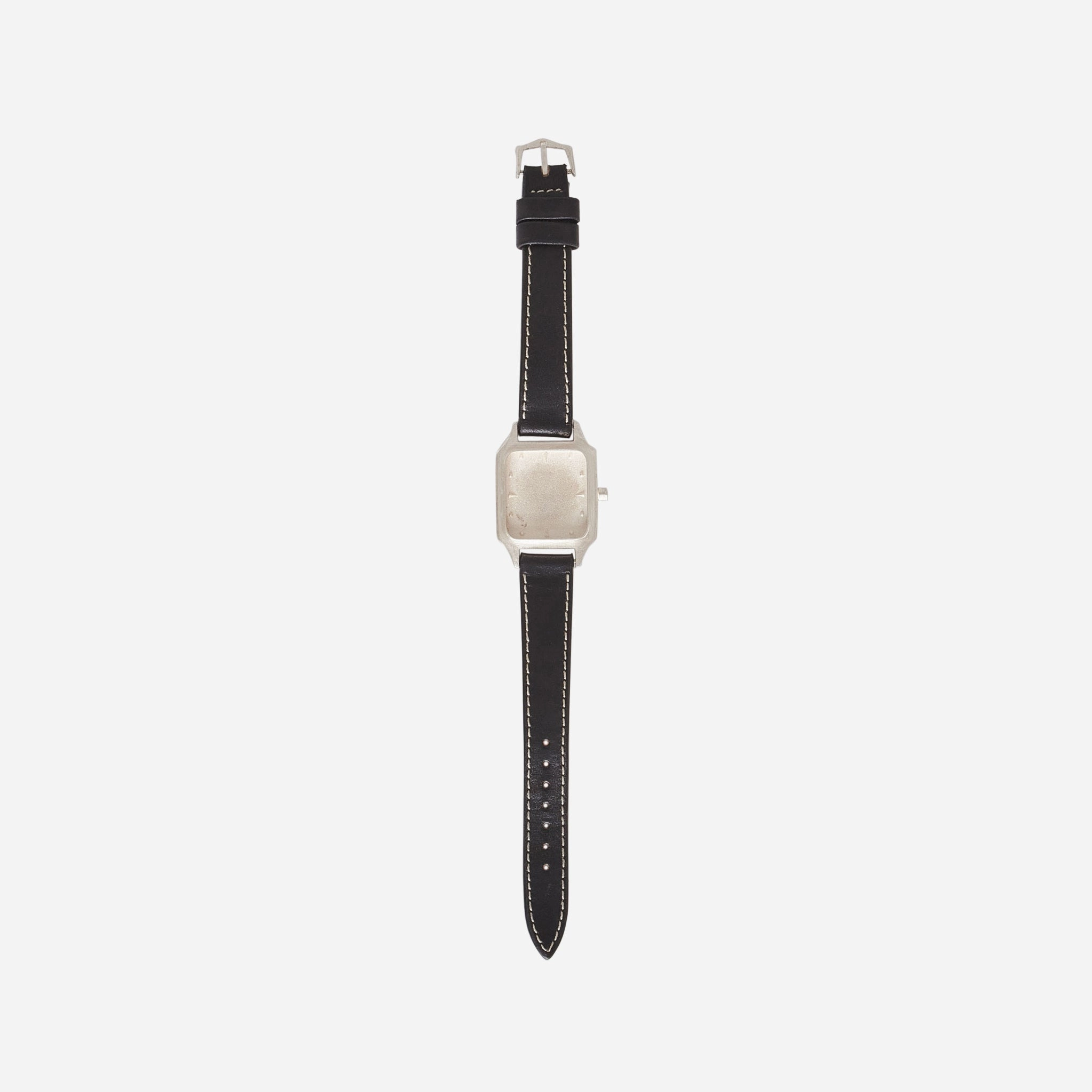 No Time Watch Sterling Silver | Black Strap