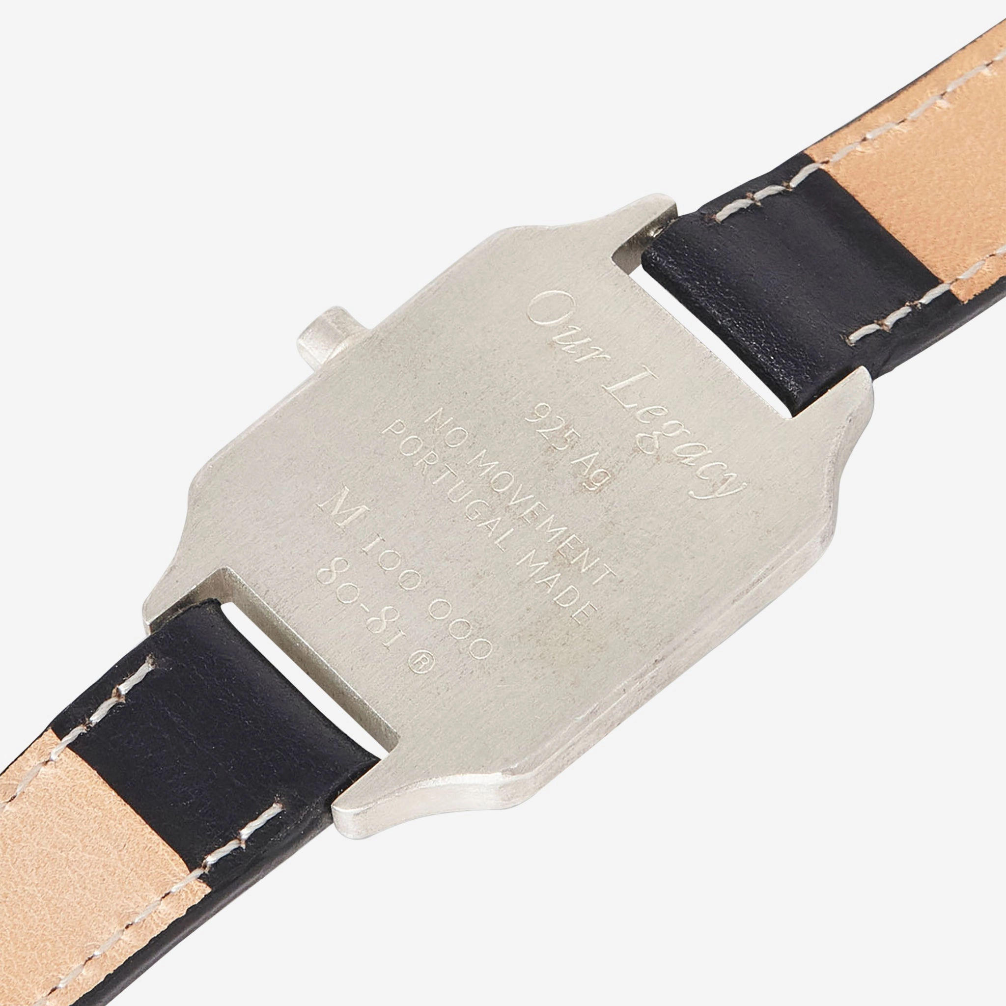 No Time Watch Sterling Silver | Black Strap