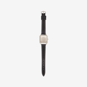 No Time Watch Sterling Silver | Black Strap