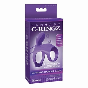 Pipedream - Fantasy C Ringz Ultimate Silicone Couples Vibrating Cock Cage (Purple)