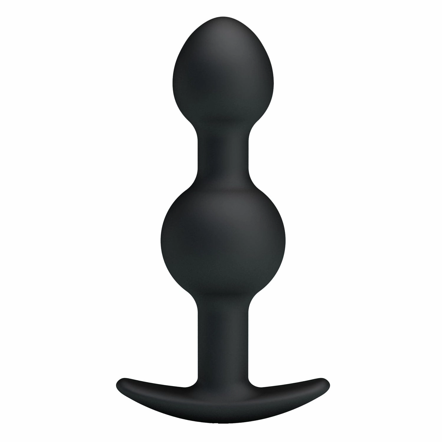 Pretty Love - Heavy Balls Silicone Butt Plug (Black)