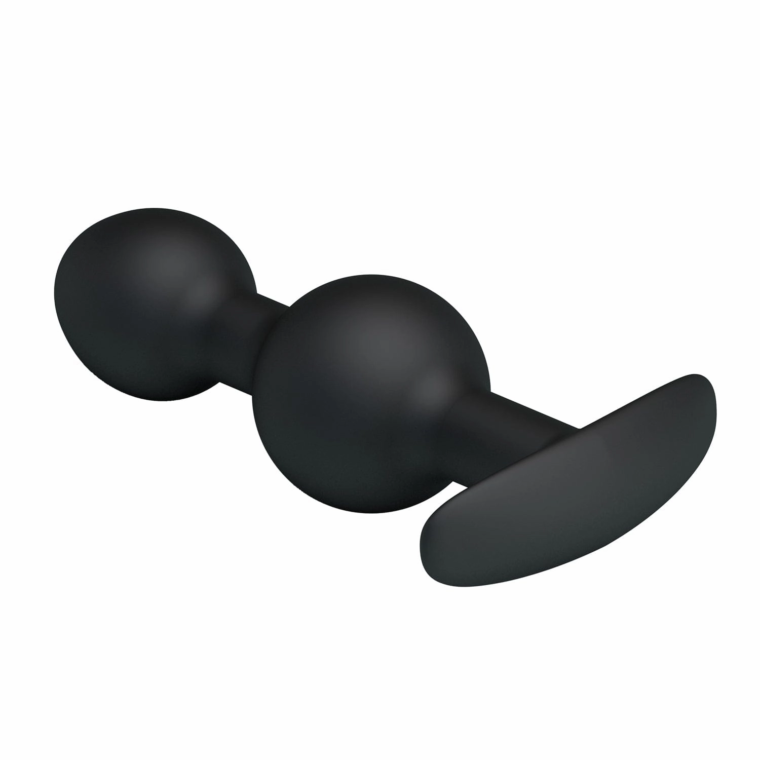 Pretty Love - Heavy Balls Silicone Butt Plug (Black)