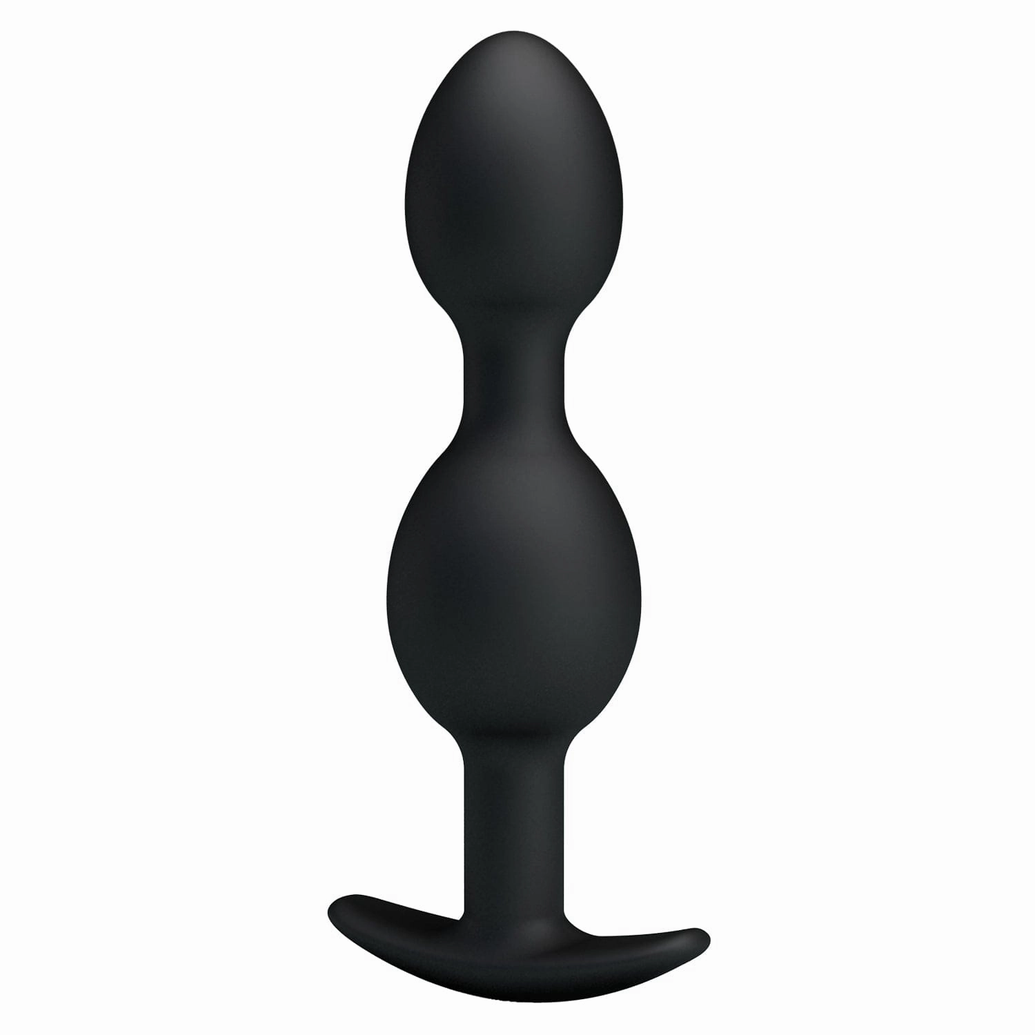 Pretty Love - Heavy Balls Silicone Butt Plug (Black)