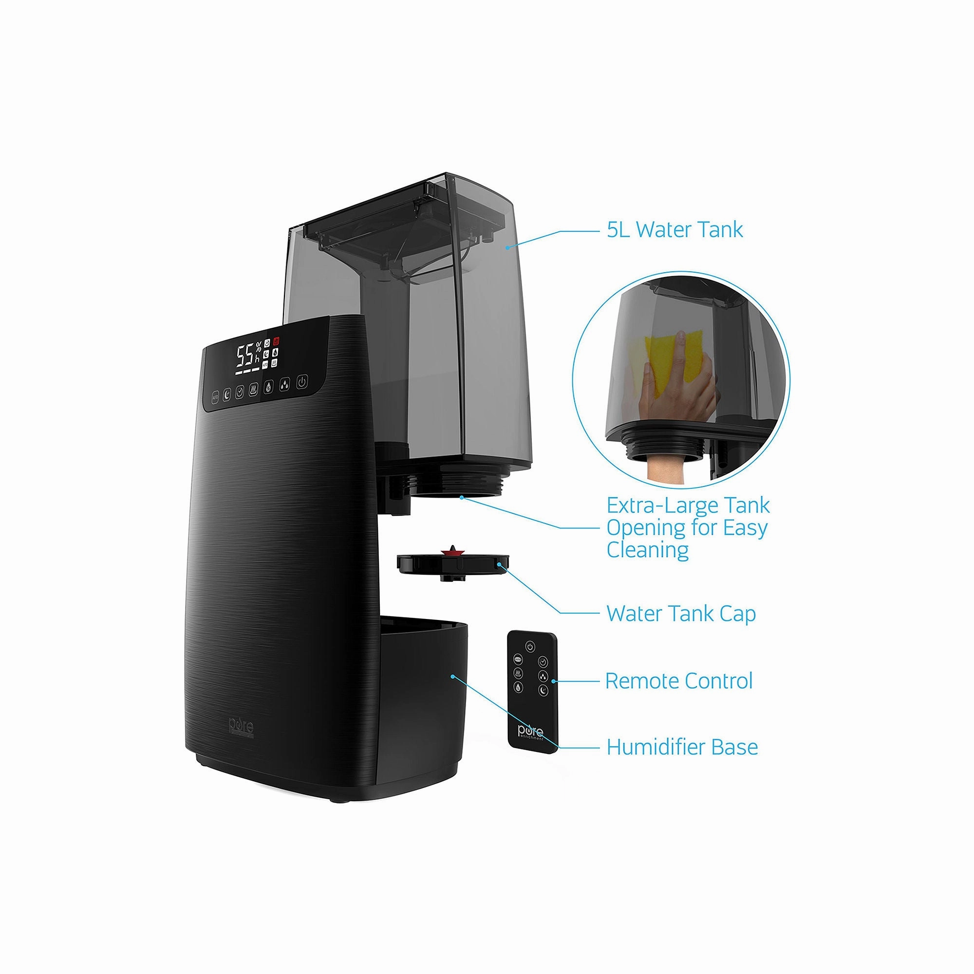 Pure Enrichment PEHUMPRO HumeXL Pro Warm and Cool Mist Humidifier