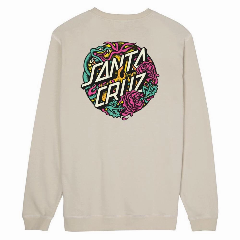 Santa Cruz Dressen Rose Two Crew - Light Grey