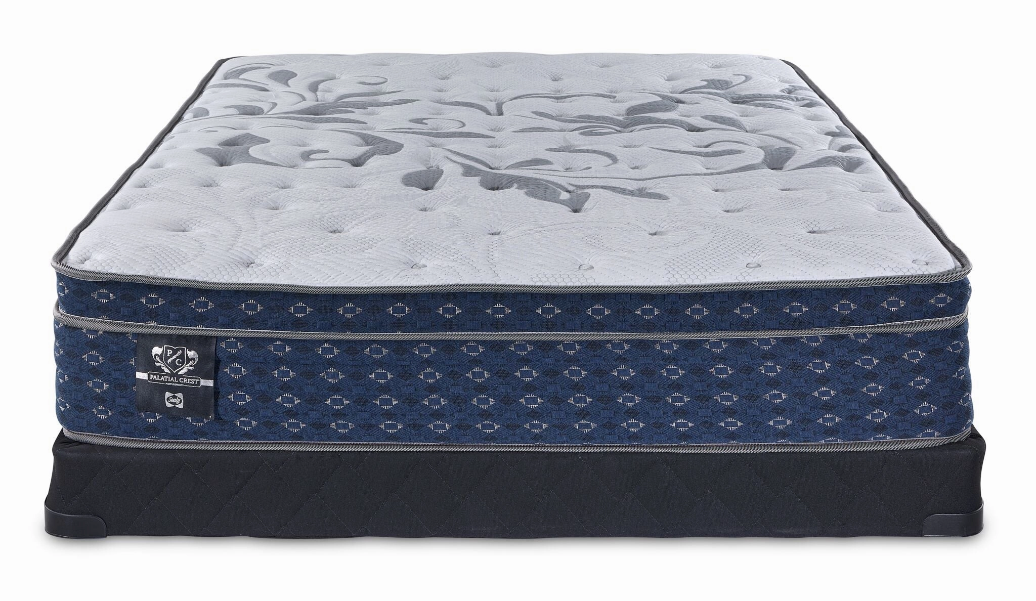 Sealy Posturepedic® Palatial Crest® Dara Firm Eurotop King Mattress and Low Profile Split Boxspring Set