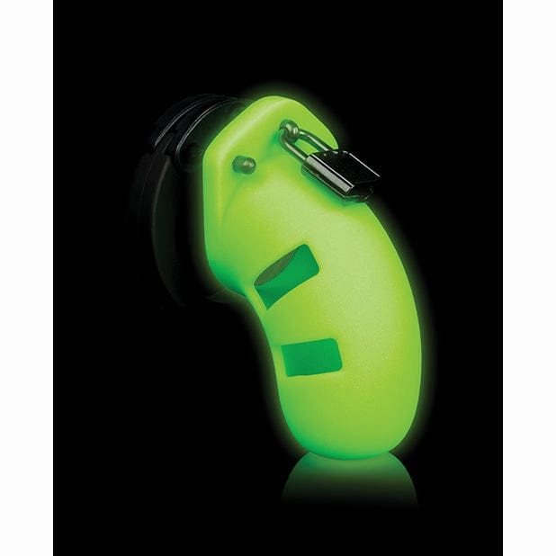 Shots - Ouch 3.5 Model 20 Cock Cage Glow in the Dark (Green)