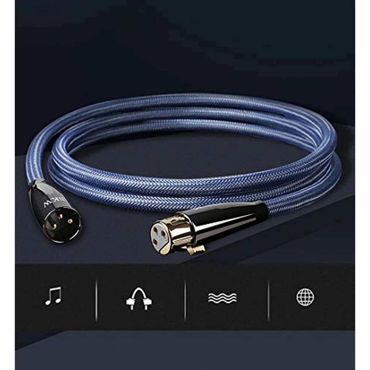 SKW X1901 Single High-Purity Copper Balanced XLR Male to XLR Female 3 PIN Microphone Cable