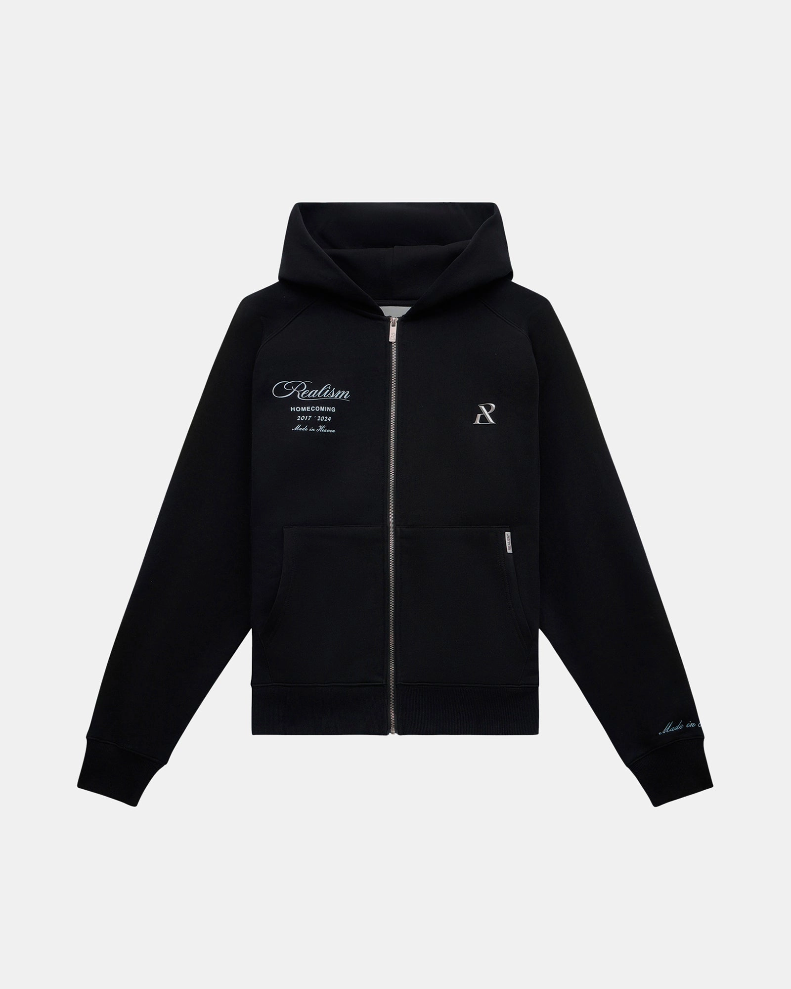 SSS REALISM HALO ZIP HOODIE BLACK
