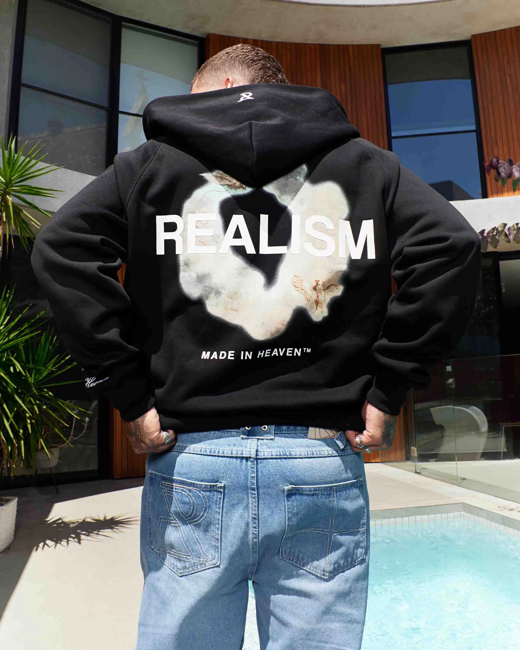 SSS REALISM HALO ZIP HOODIE BLACK