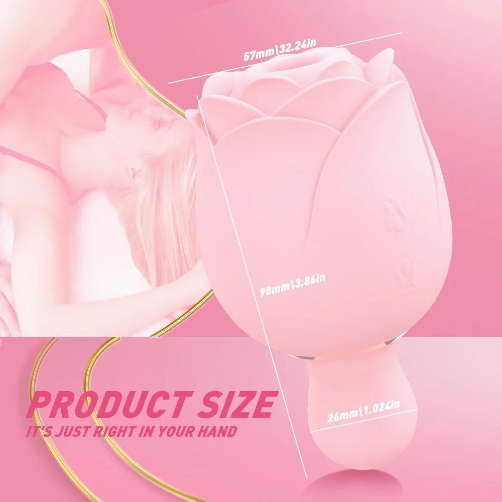 Sucking Virbrator with 9 Vibrating & 9 Flapping Modes Rose Vibrator for Women