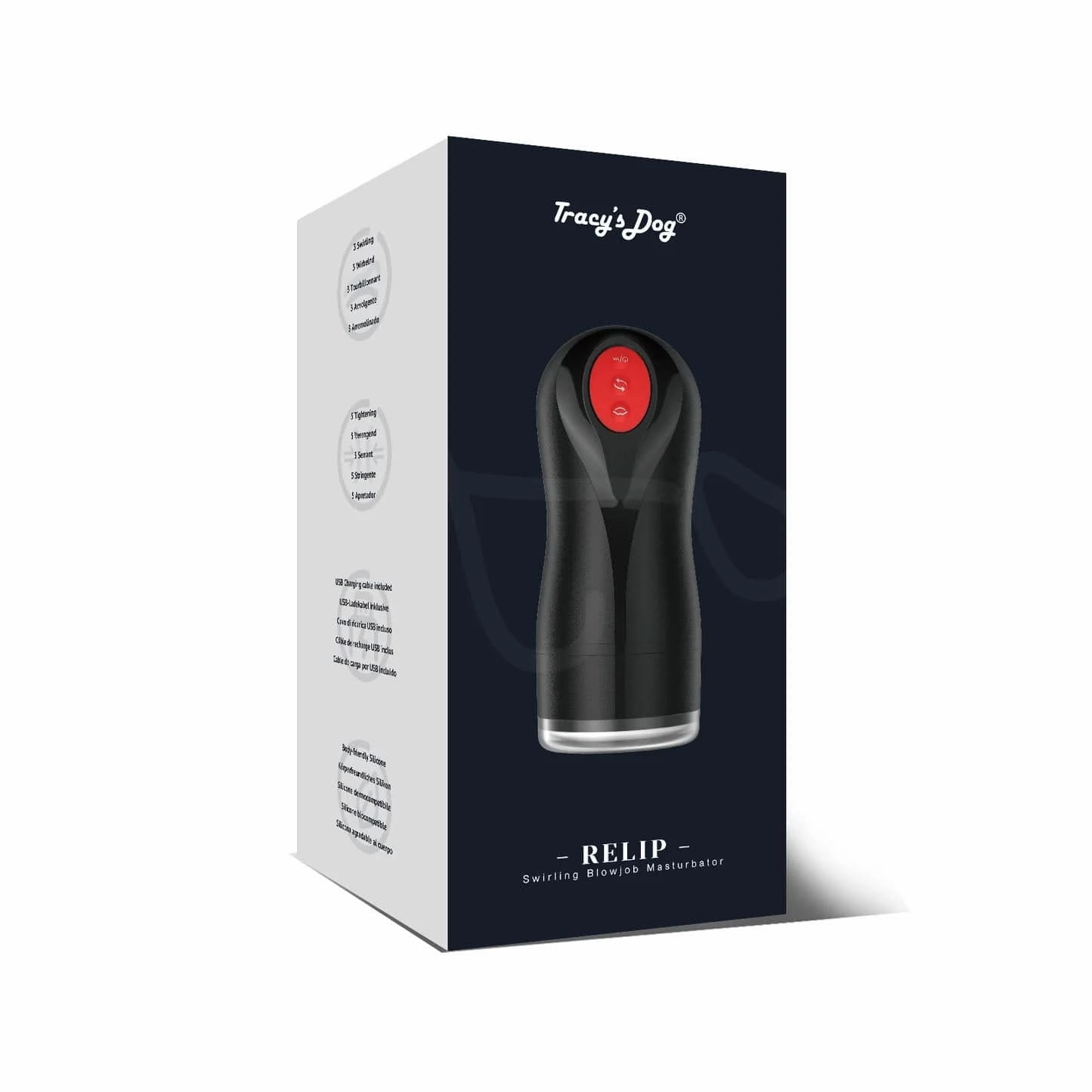 Tracy's Dog - Relip Swirling & Tightening Male Blowjob Masturbator (Black)