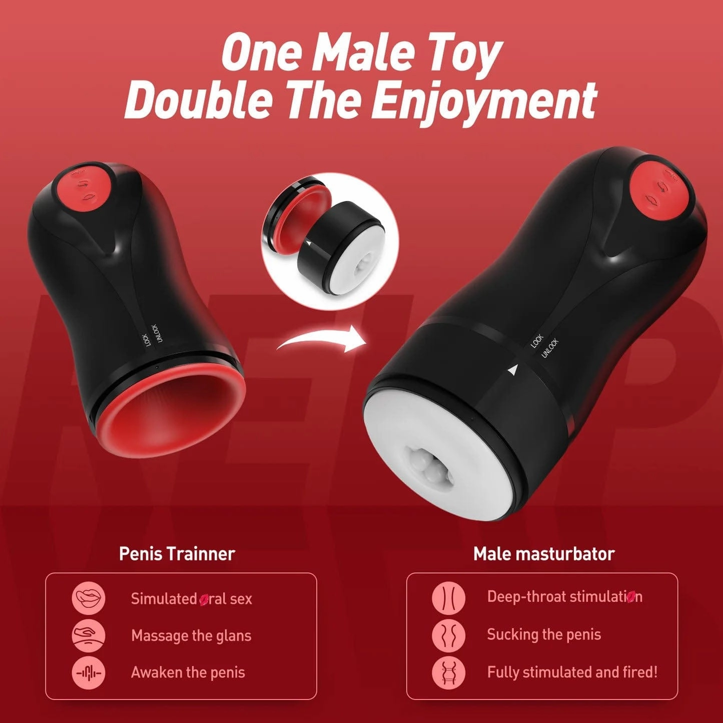 Tracy's Dog - Relip Swirling & Tightening Male Blowjob Masturbator (Black)