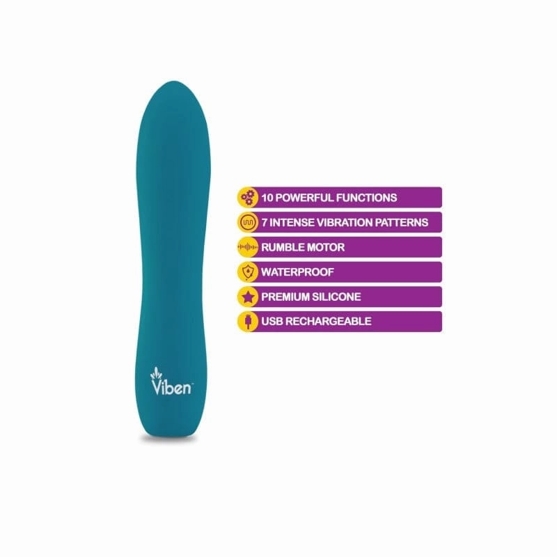 Vivacious - Intense 10-Fuction Bullet - Ocean