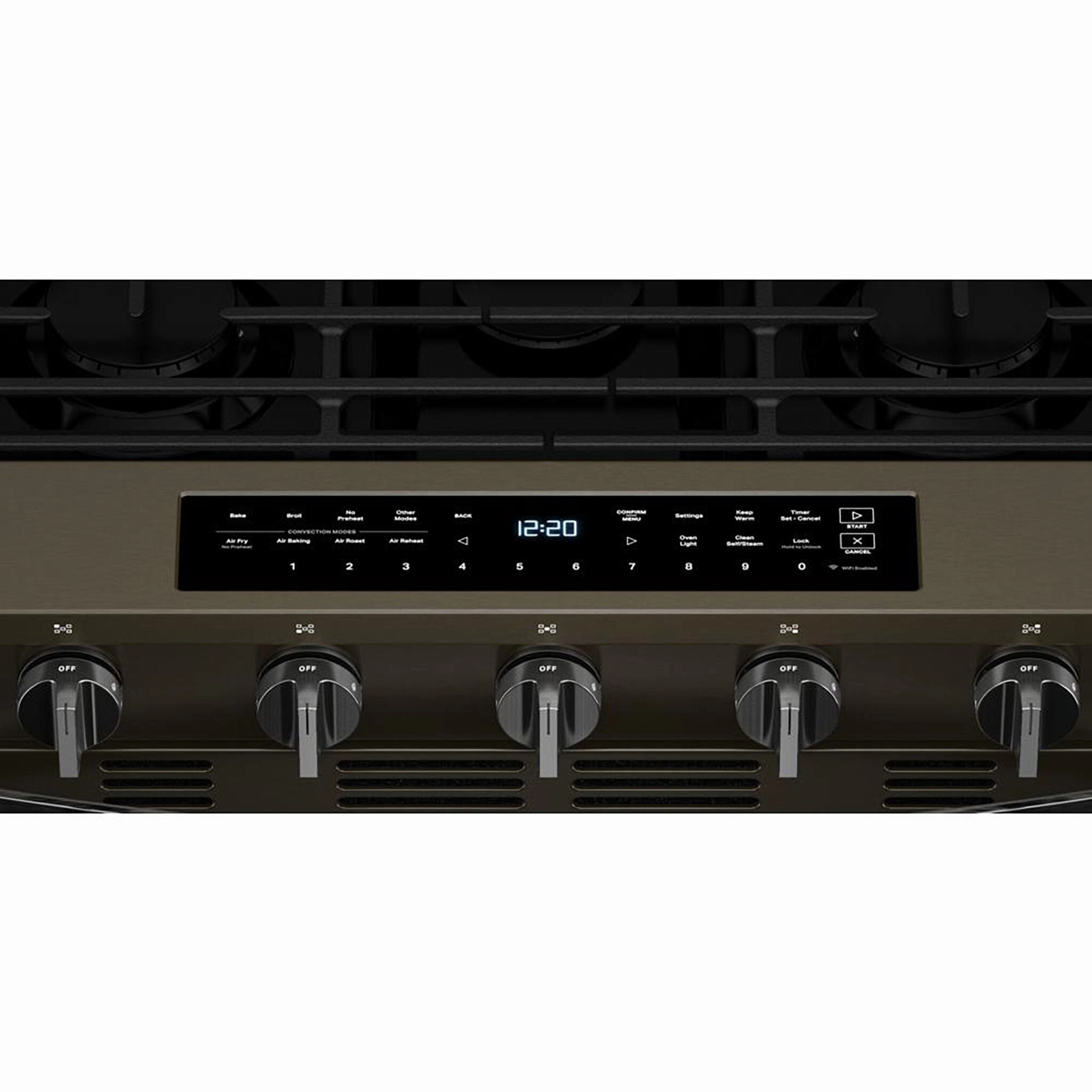 Whirlpool Black-on-Stainless Slide-In Gas Range (5 Cu.Ft.)- WSGS7530RV