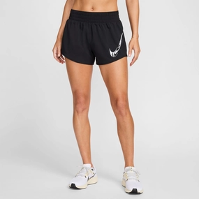 Women's One Mid-Rise Brief-Lined Graphic Shorts