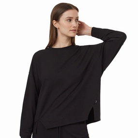 Women's SoftTerry Light Seamed Fleece (Meteorite Black)