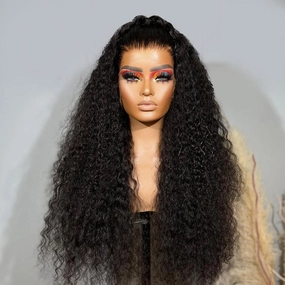 WOWANGEL Deep Curly 13X6 Full Frontal HD Lace Wig Seamless Clean Hairline