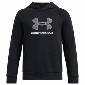 Youth UA Rival Fleece Big Logo Hoodie